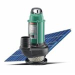 QDX Shiyuan DC Submersible water pump 18m head 8m3/hr complete with solar panels