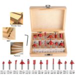 12pcs wood router bits